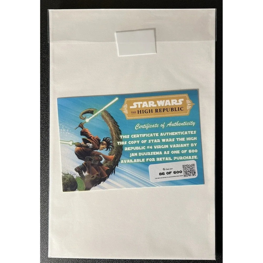 Star Wars the High Republic 4 Duursema Comic Mint Virgin Variant 2021